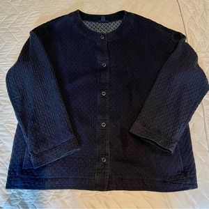 Denim snap front Jacket